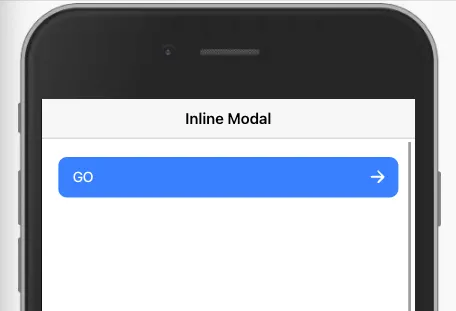 Ionic page with a button with the word GO to the left and an arrow icon on the right